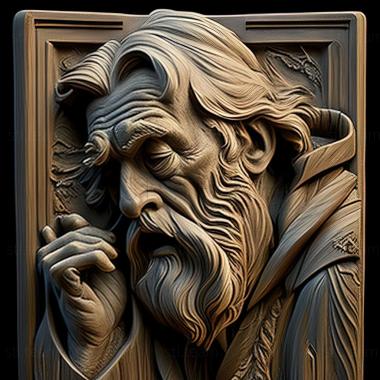 3D model John Noble Barlow American artist (STL)